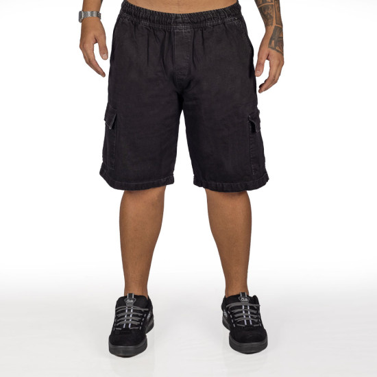 Bermuda Overking Cargo Jeans Preto