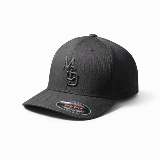 Boné MCD Monograma Flexfit Aba Curva Fechado Preto