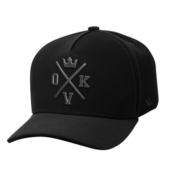 Boné Overking Aba Curva Snapback Hard Logo 3D Limited Preto