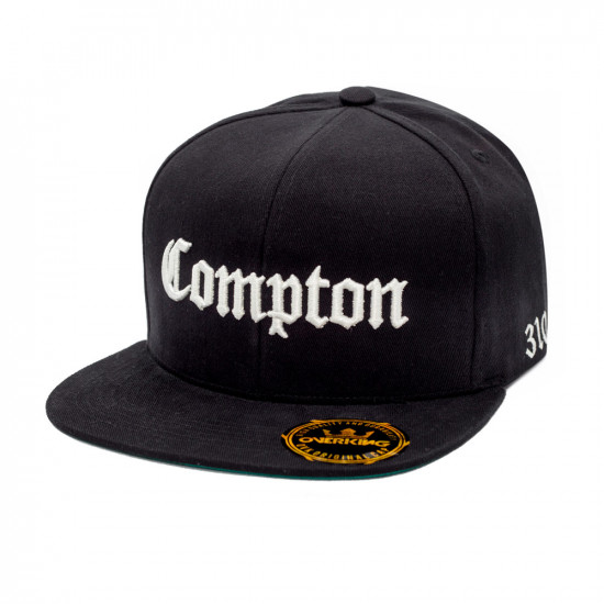 Boné Overking Aba Reta Snapback Compton Preto