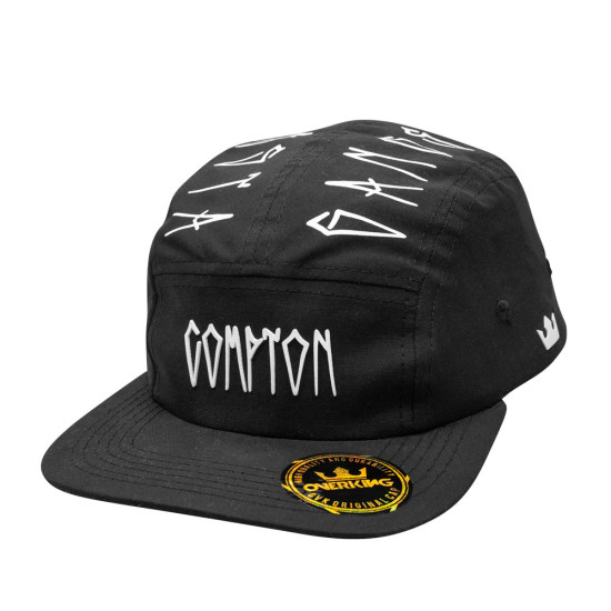 Boné Overking Five Panel Compton Tag Preto