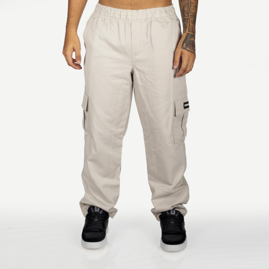 Calça Overking Cargo Sarja Bege