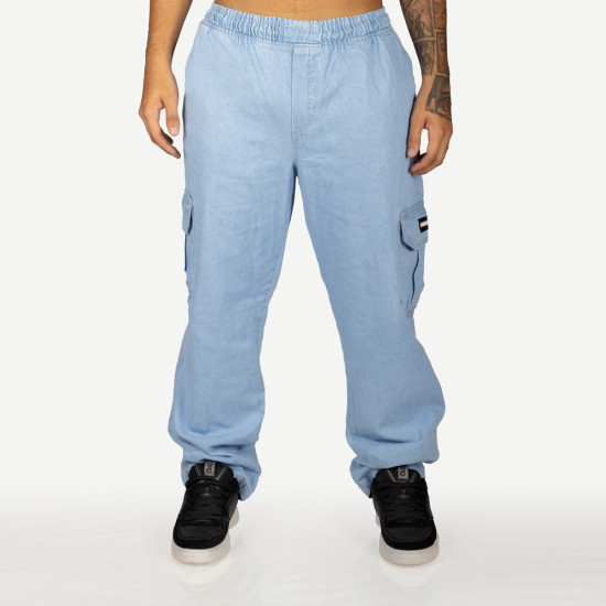 Calça Overking Cargo Jeans Azul