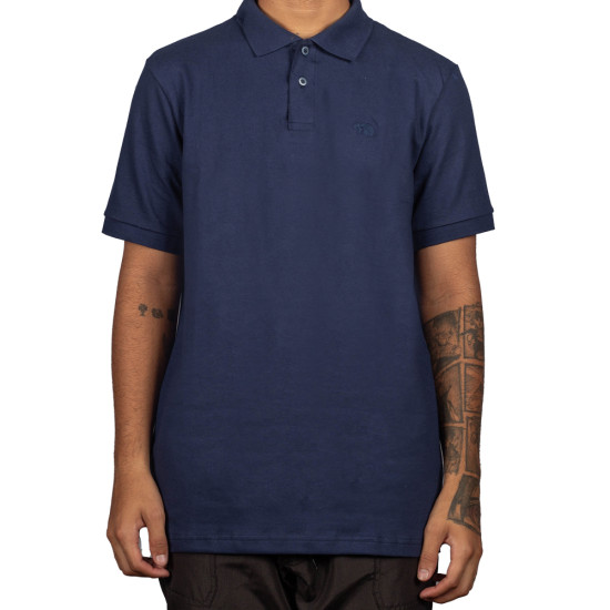 Camisa Polo Gajang Manga Curta Azul