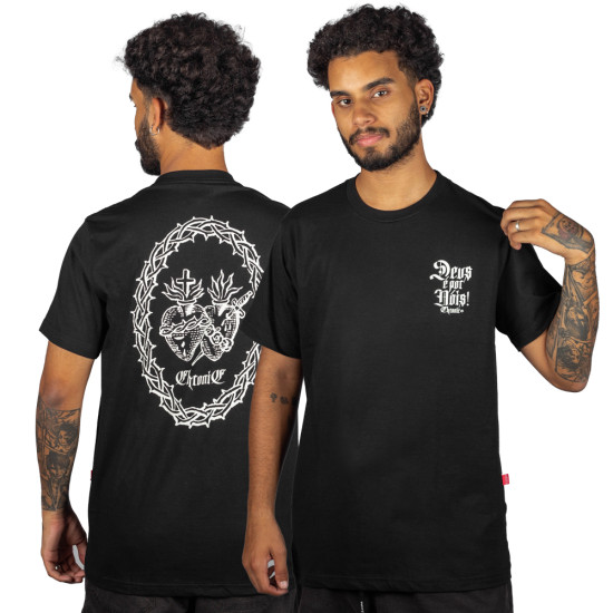 Camiseta Chronic Deus é Por Nóis Preto