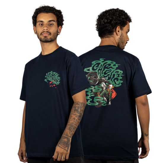 Camiseta Chronic Motoboy Grau Marinho