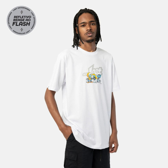 Camiseta Lost Smurfs Crias Branco