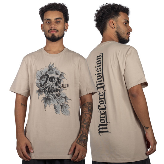Camiseta MCD Caveira Caligrafitti Bege