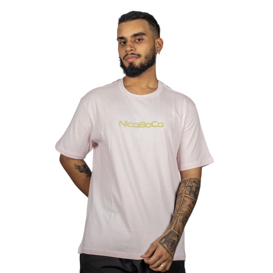 Camiseta Nicoboco Crowd Rosa Claro