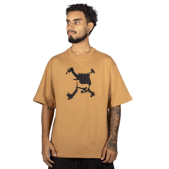 Camiseta Oakley Heritage Skull Logo Caramelo