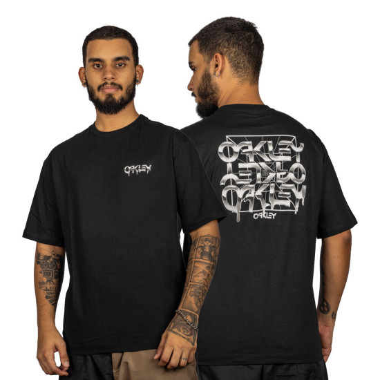 Camiseta Oakley Melted Metal Preto