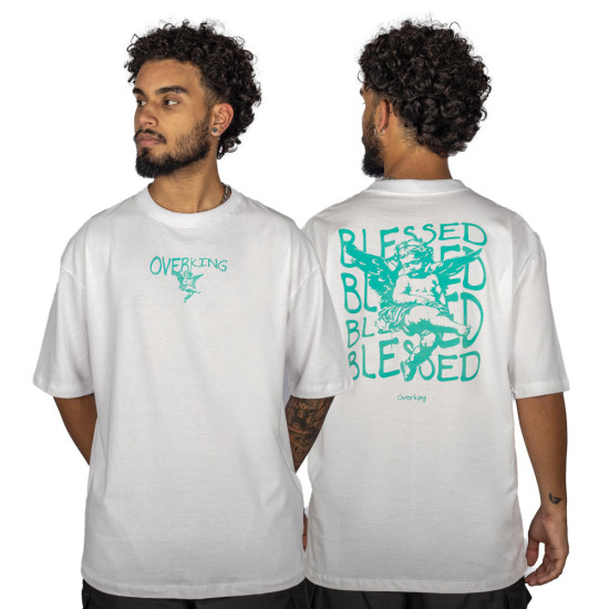 Camiseta Overking Oversized Blessed Angel Off White