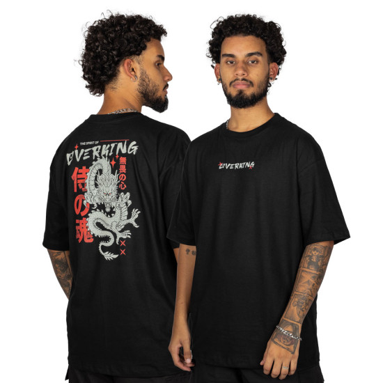 Camiseta Overking Oversized Dragão Preto