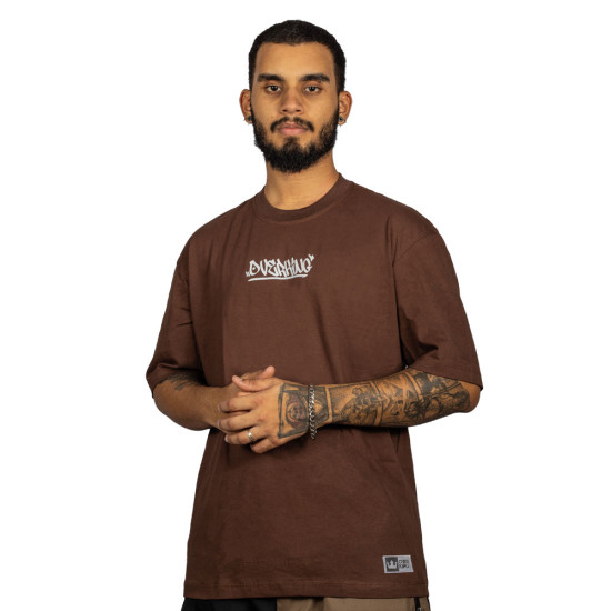 Camiseta Overking Oversized Pixo 2 Marrom