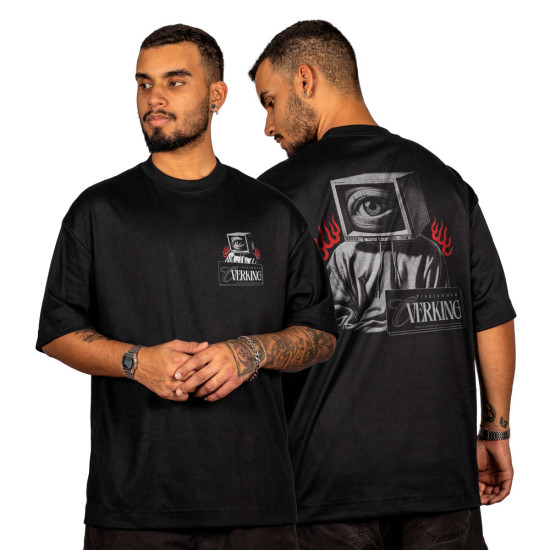 Camiseta Overking Oversized Programed Preto