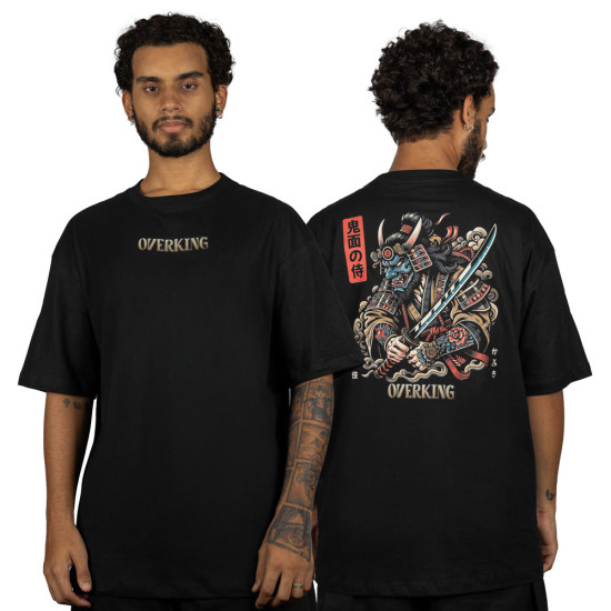 Camiseta Overking Oversized Samurai Preto 
