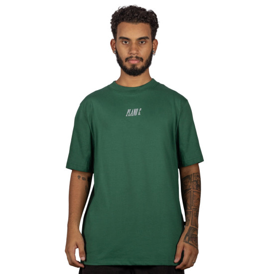 Camiseta Plano C Bordado Logo Verde