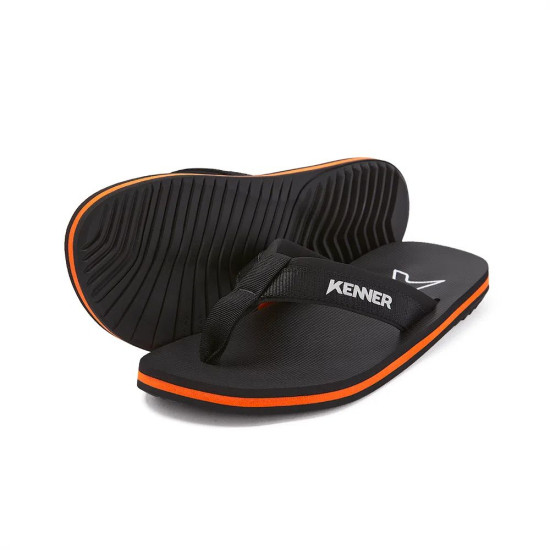 Chinelo Kenner Kinno Preto / Laranja