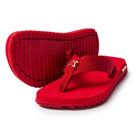 Chinelo Sandália Kenner Kivah Gold Vermelho
