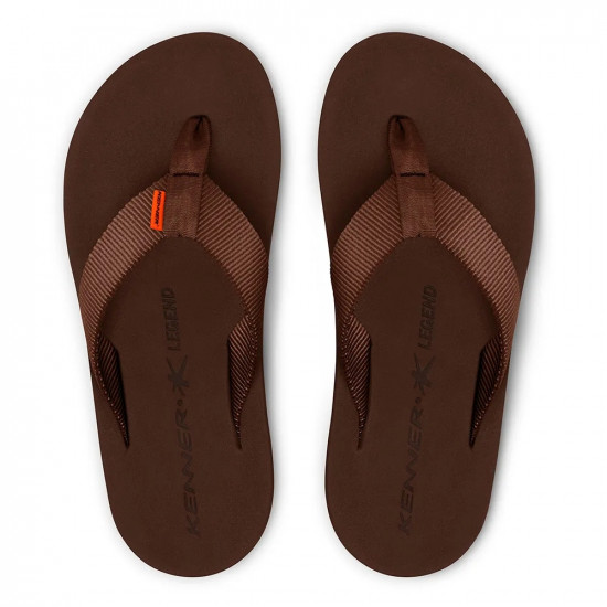 Chinelo Sandália Kenner Legend Prime Marrom / Crepe