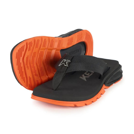 Chinelo Sandália Kenner Orak Preto Laranja