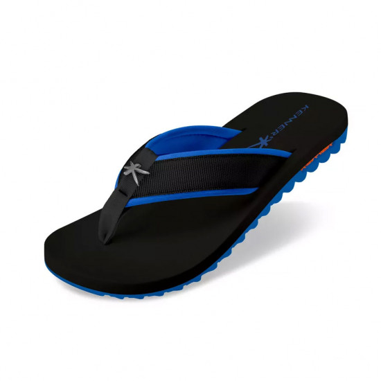 Chinelo Sandália Kenner Kivah Cushy Preto / Azul