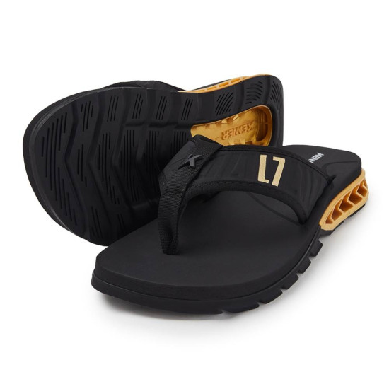 Chinelo Sandália Kenner Rakka Elite L7 Preto Dourado