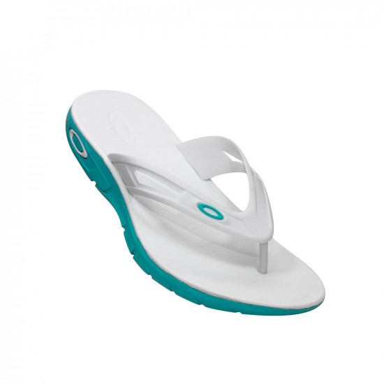 loop bust hide Chinelo Sandália Oakley Rest 2.0 Branco / Verde Água | Emporium Brazil