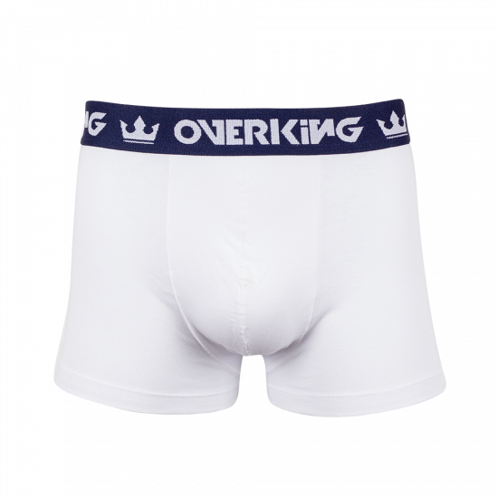 Cueca Overking Boxer Branco / Marinho 