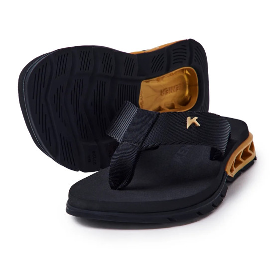 Chinelo Kenner Rakka Kids Preto Dourado