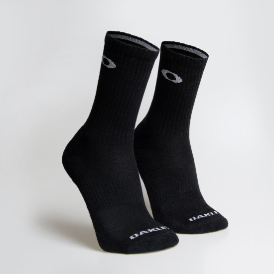 Kit 3 Meias Oakley Cano Alto Crew Sock Masculina - Preto