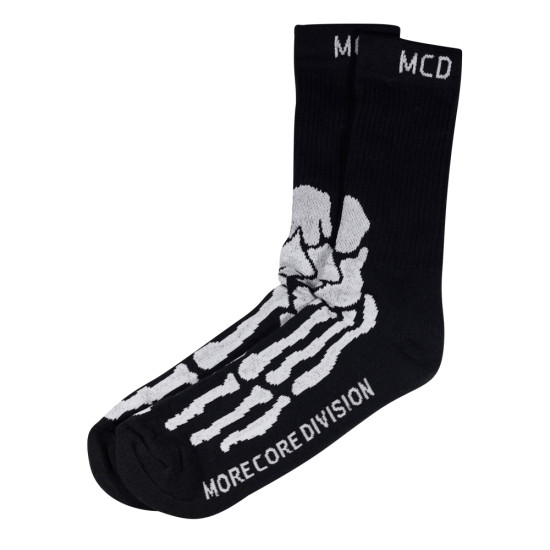 Meia MCD Cano Alto Huesos Preto