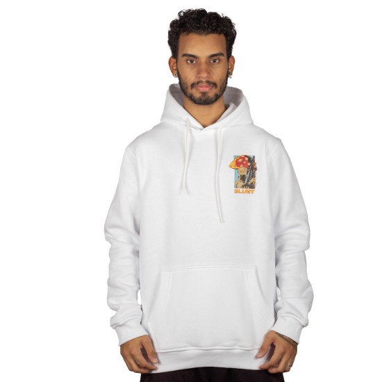 Moletom Blunt Canguru Mushroom Monster Branco