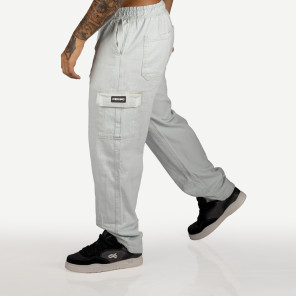 Calça Overking Cargo Jeans Azul Claro