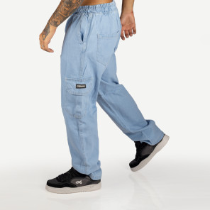Calça Overking Cargo Jeans Azul