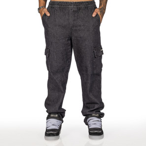 Calça Overking Cargo Jeans Preto