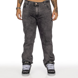 Calça Overking Jeans Reta Preto Estonado