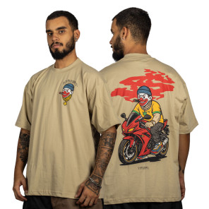 Camiseta Chronic Oversized 4387 Moto Bege