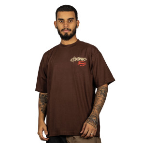 Camiseta Chronic Oversized 2Pac Marrom