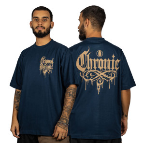 Camiseta Chronic Oversized Calligraffiti Azul