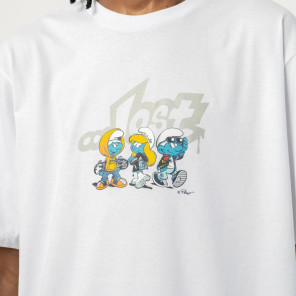 Camiseta Lost Smurfs Crias Branco