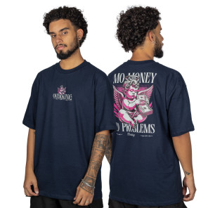 Camiseta Overking Oversized Angel Money Azul