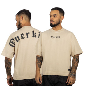 Camiseta Overking Boxy Gothic Bege