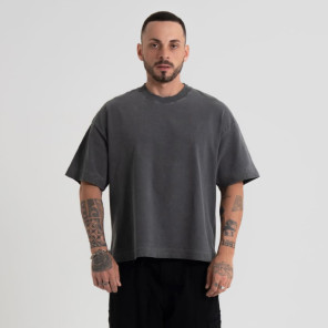 Camiseta Overking Heavy Oversized Boxy Chumbo