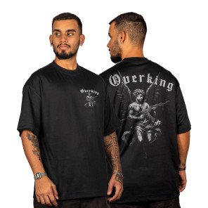 Camiseta Overking Oversized Armed Angel Preto