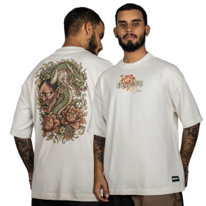 Camiseta Overking Oversized Suedine Hannya Off White