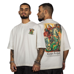Camiseta Overking Oversized Suedine São Jorge Off White