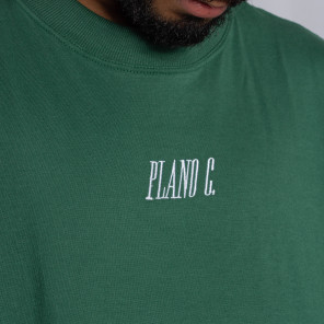 Camiseta Plano C Bordado Logo Verde