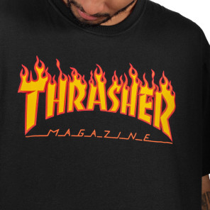 Camiseta Thrasher Flame Logo Preta