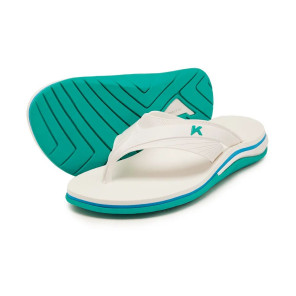 Chinelo Kenner Kenner X-Level Branco Verde Esmeralda